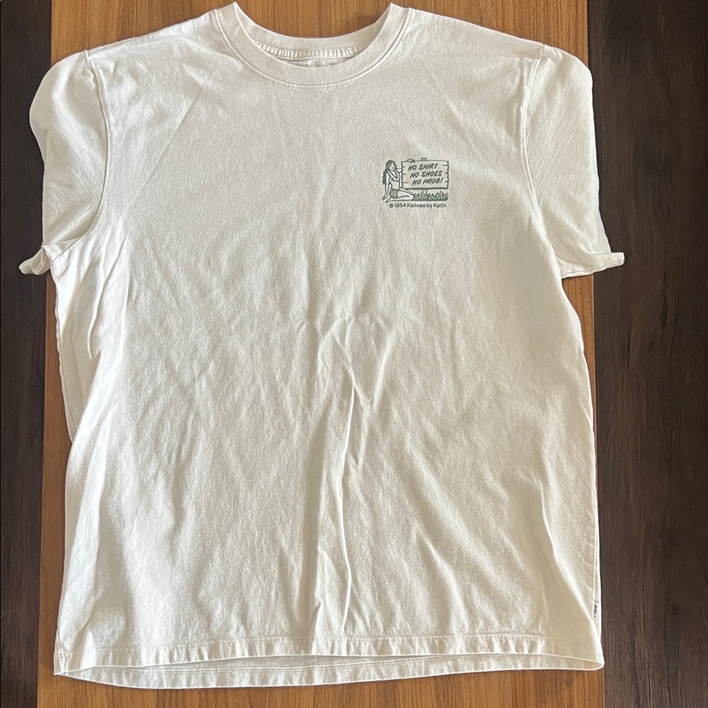Katin White Short Sleeve Tee with Small Green Chest Graphic